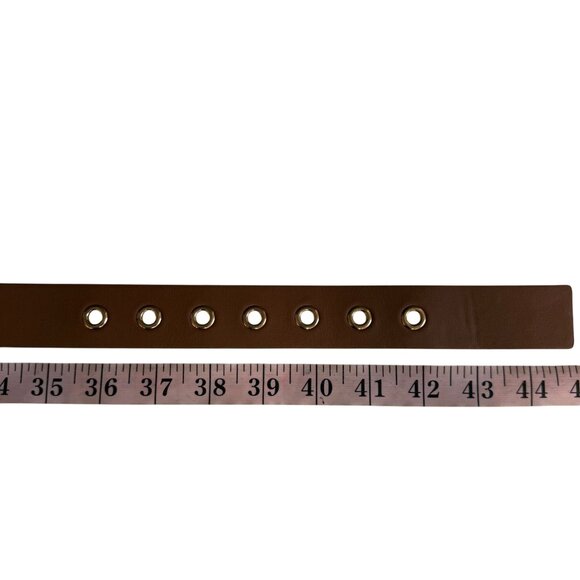 H by Halston Belt Gold-Toned Buckle women s L/XL Brown Formal Casual - Picture 5 of 6